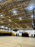 Gymnasium LED high-bay retrofit